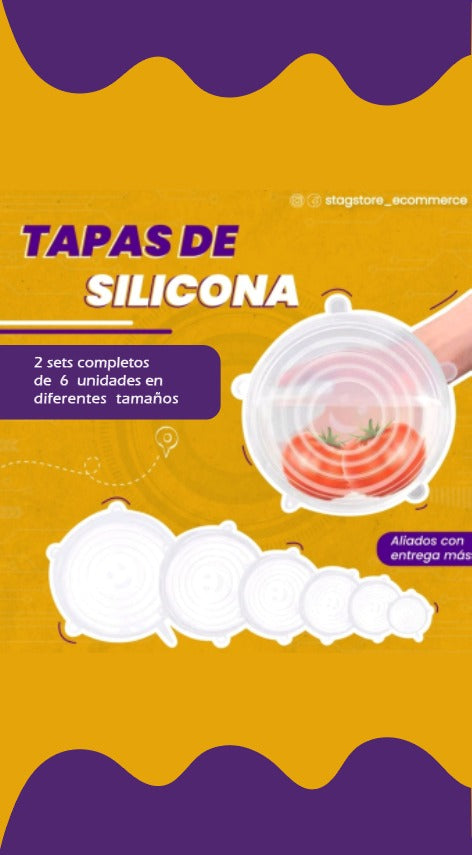 Tapa de silicona 2x1